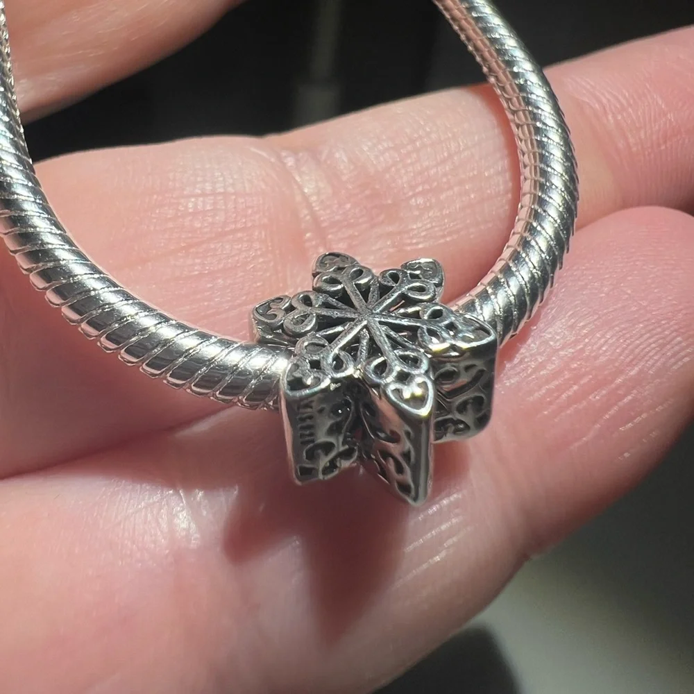 Silver Snowflake Charm